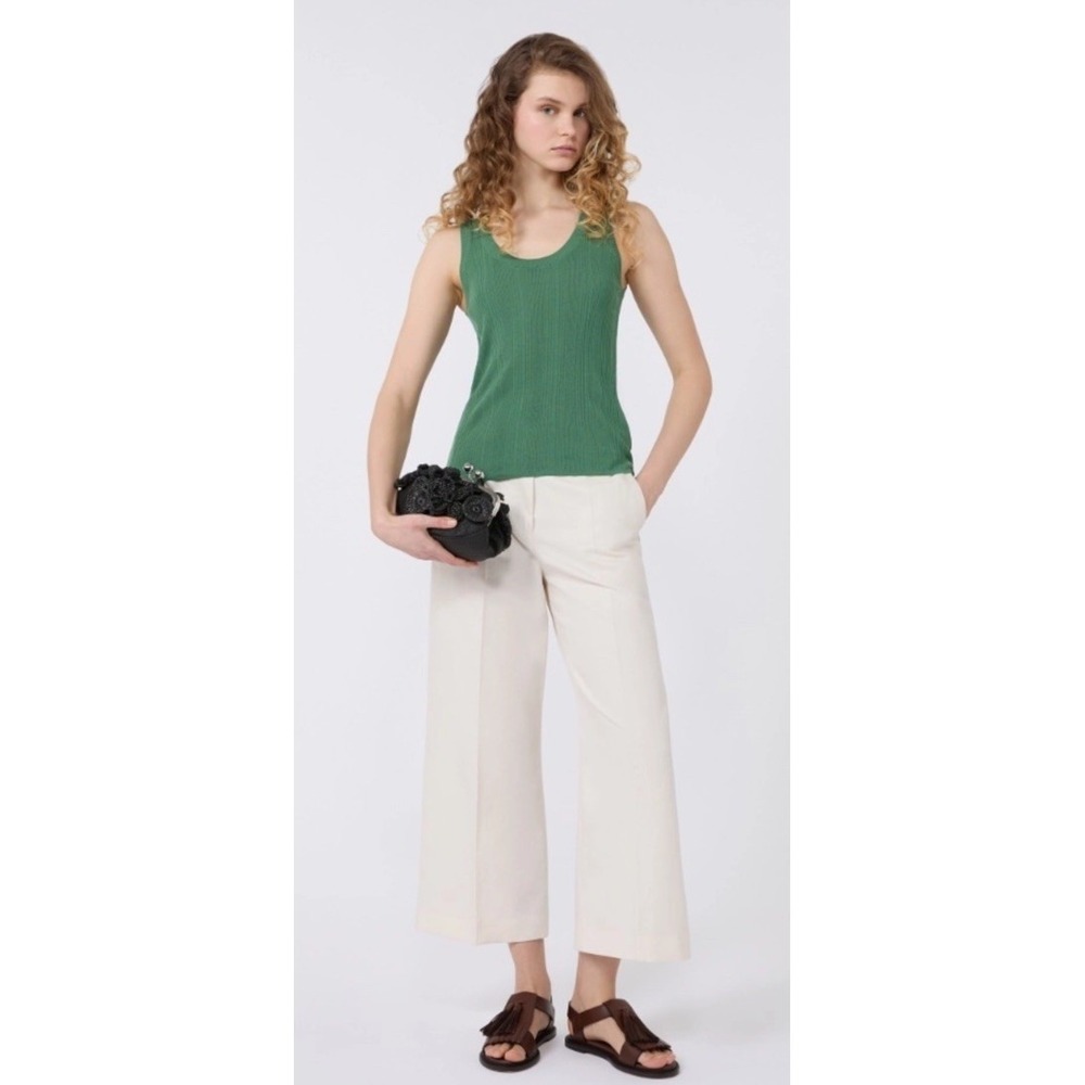 WEEKEND MAX MARA Viscose yarn sleeveless jumper Green Women's‎ Small MSRP $240